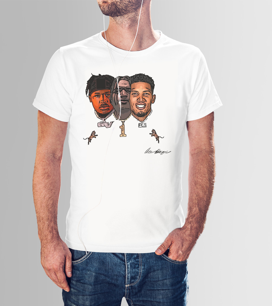 Joe Burrow Tres Amigos GV 1 AB Tiger Faces T-Shirt