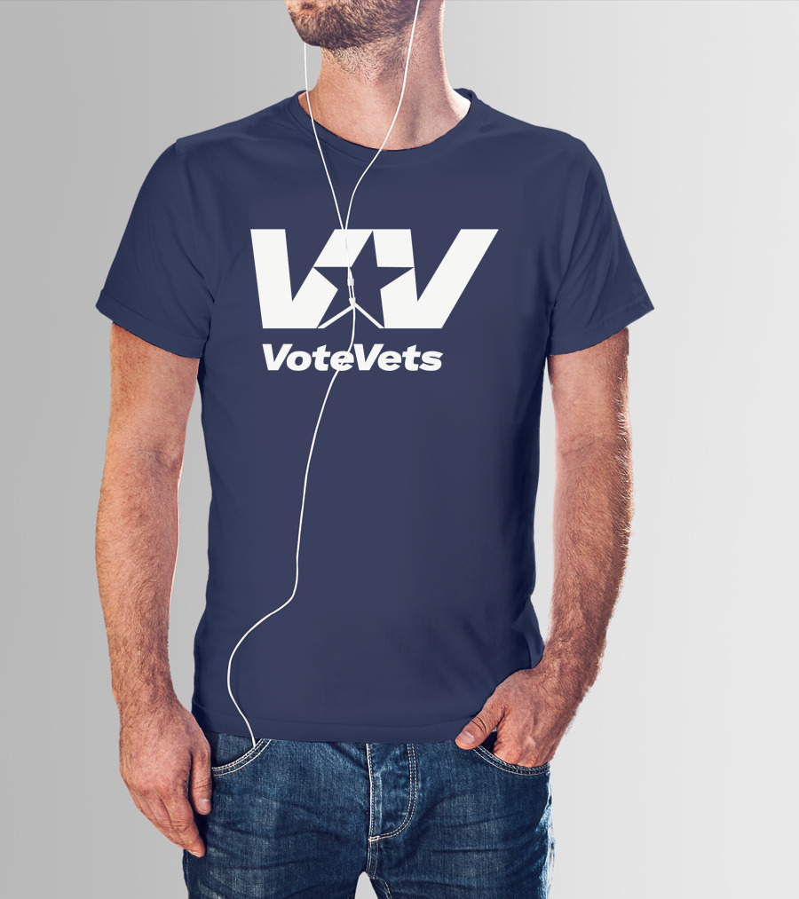 VoteVets Star Logo Promoting Veterans Engagement T-Shirt