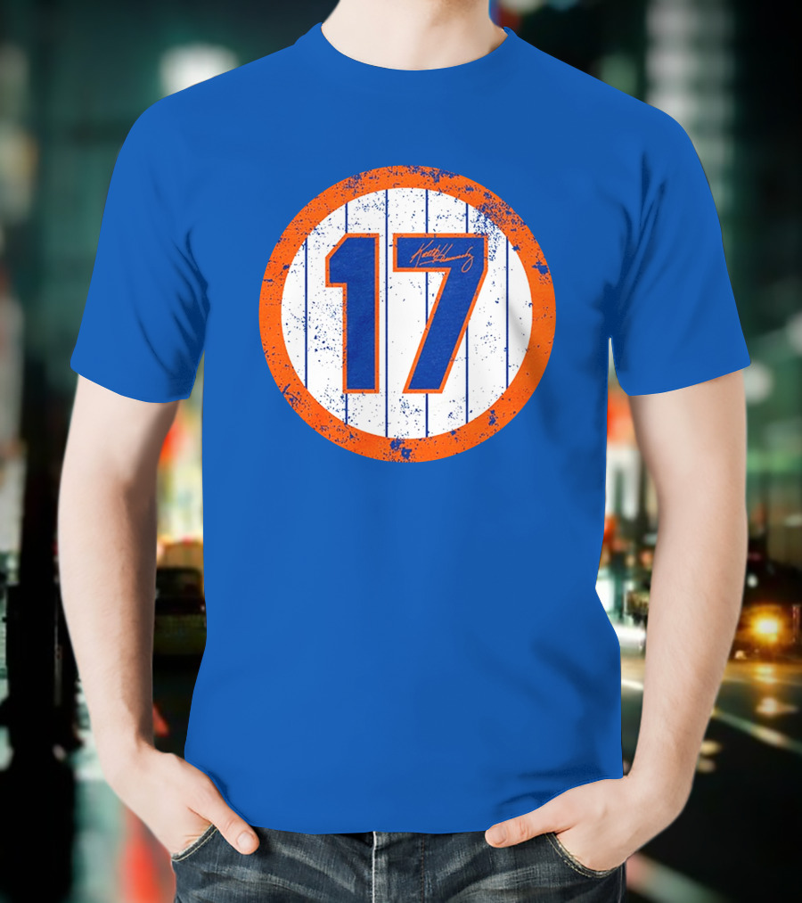 Keith Hernandez 17 New York Mets Jersey Number Signature Classic T-Shirt