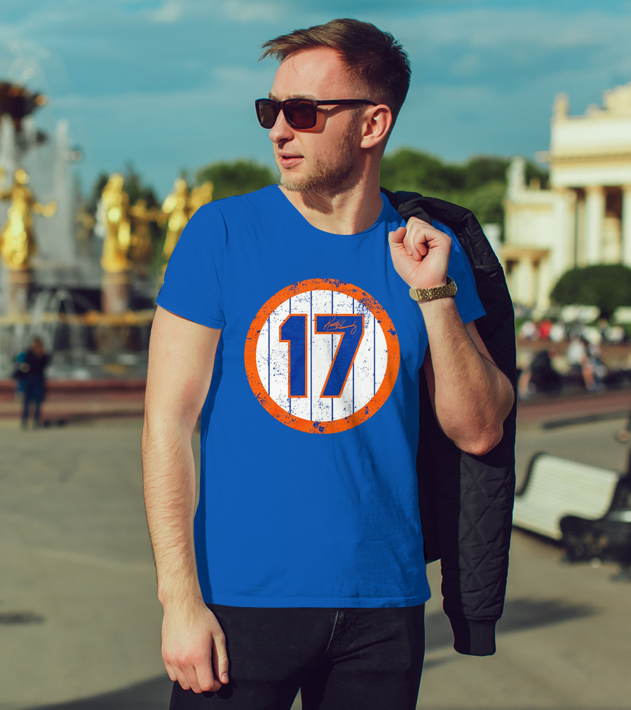 Keith Hernandez 17 New York Mets Jersey Number Signature Classic T-Shirt