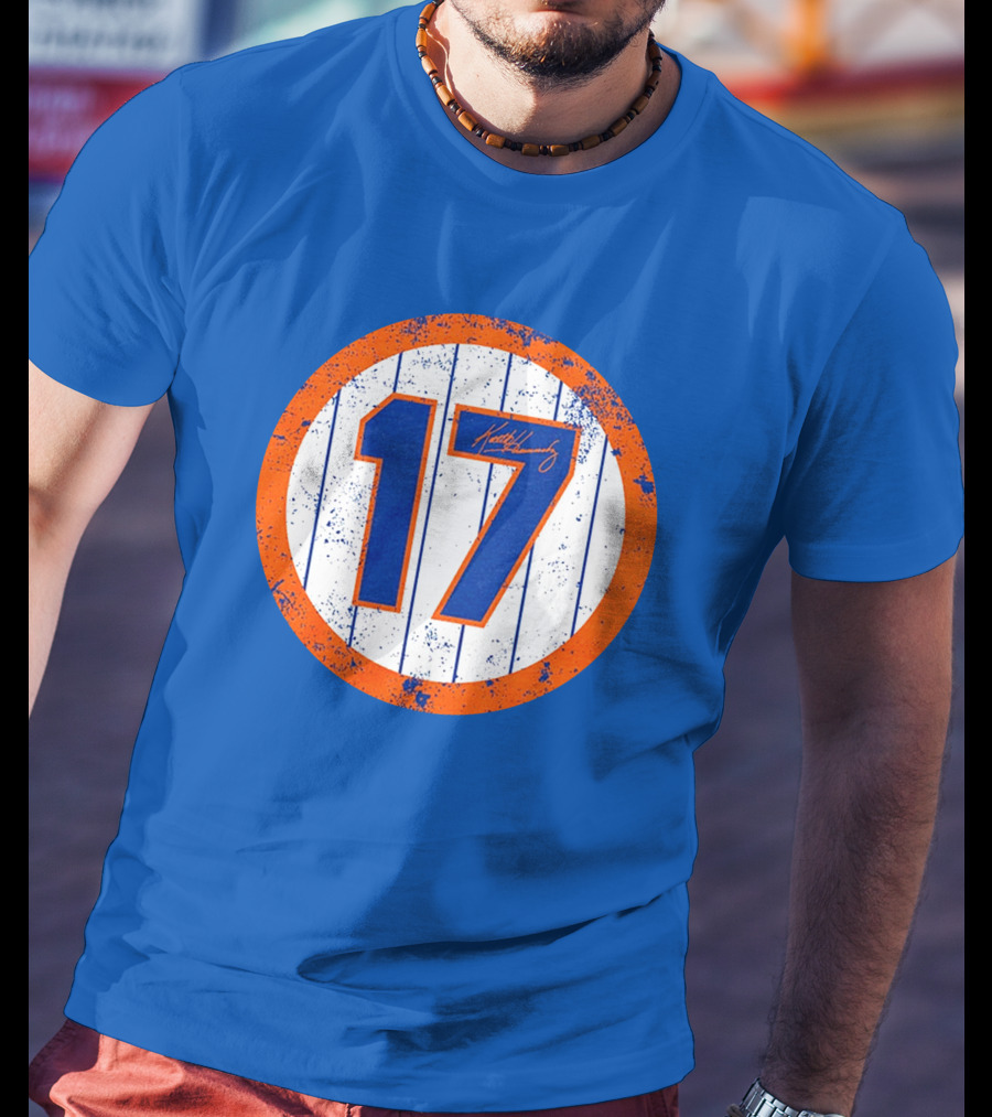 Keith Hernandez 17 New York Mets Jersey Number Signature Classic T-Shirt