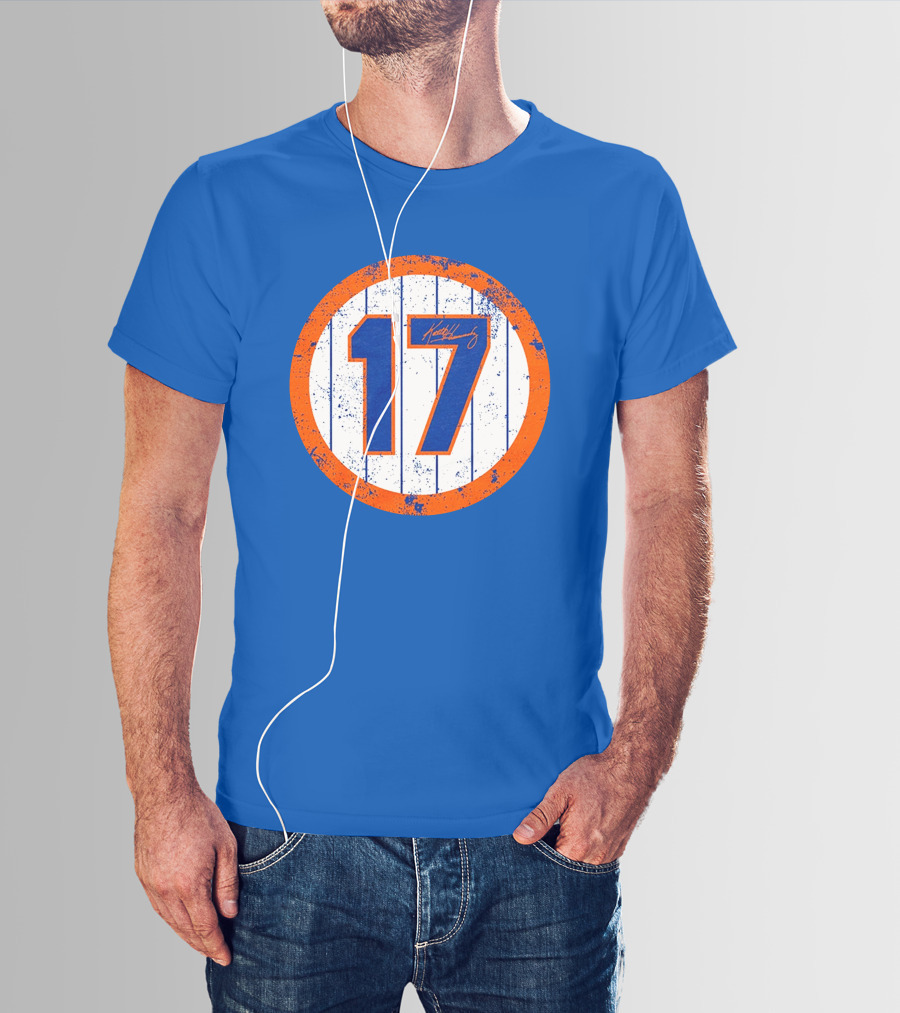 Keith Hernandez 17 New York Mets Jersey Number Signature Classic T-Shirt