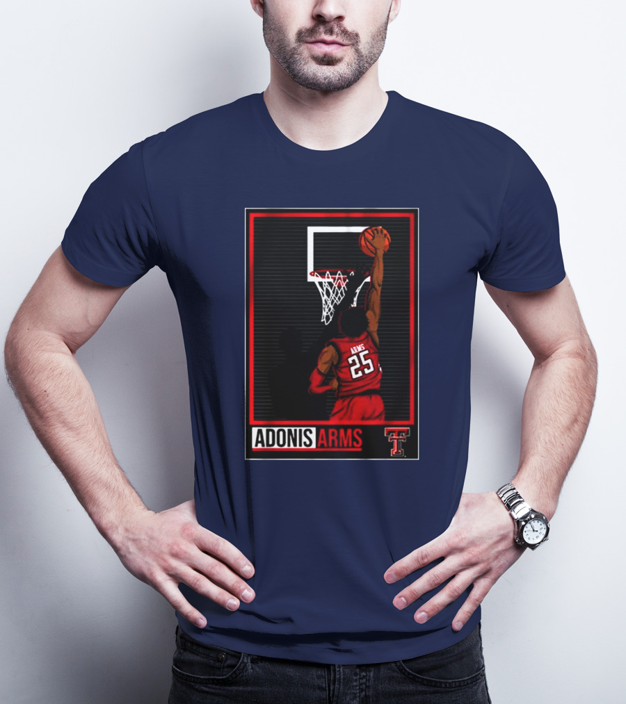 Texas Tech Basketball Adonis Arms Dunking 25 T-Shirt