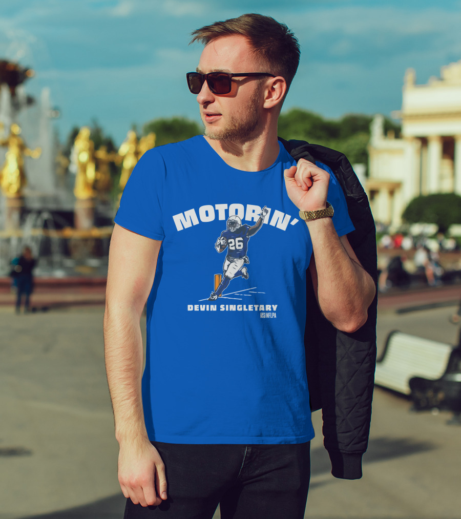 MOTORIN' Devin Singletary NFLPA Number 26 Football Run T-Shirt