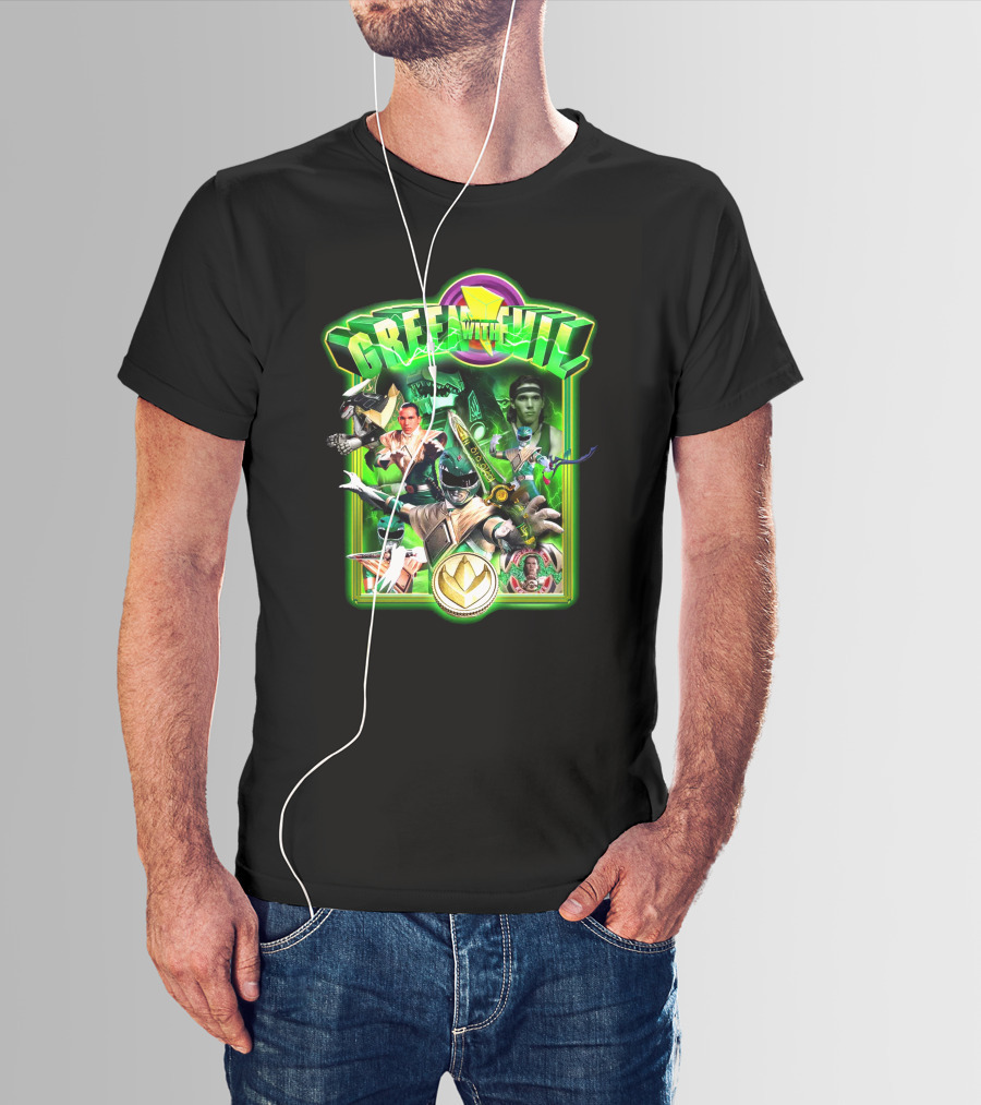 Green With Evil Mighty Morphin Power Rangers Villainous Green Ranger Adventure T-Shirt