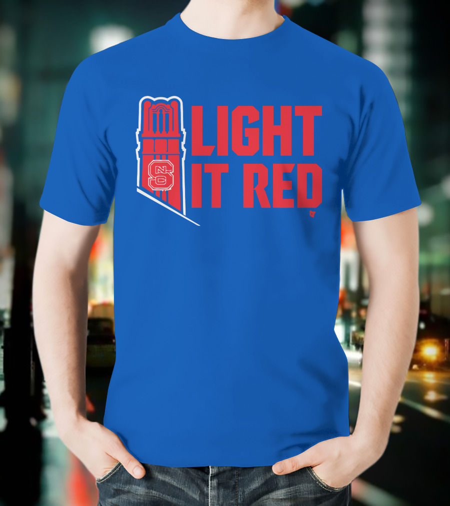 NC State Light It Red Bell Tower T-Shirt