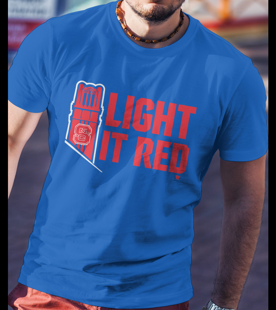 NC State Light It Red Bell Tower T-Shirt
