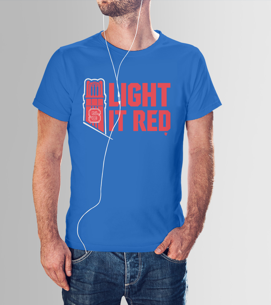 NC State Light It Red Bell Tower T-Shirt