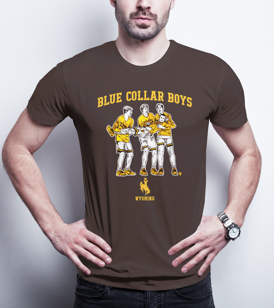Blue Collar Boys Wyoming Basketball Team T-Shirt