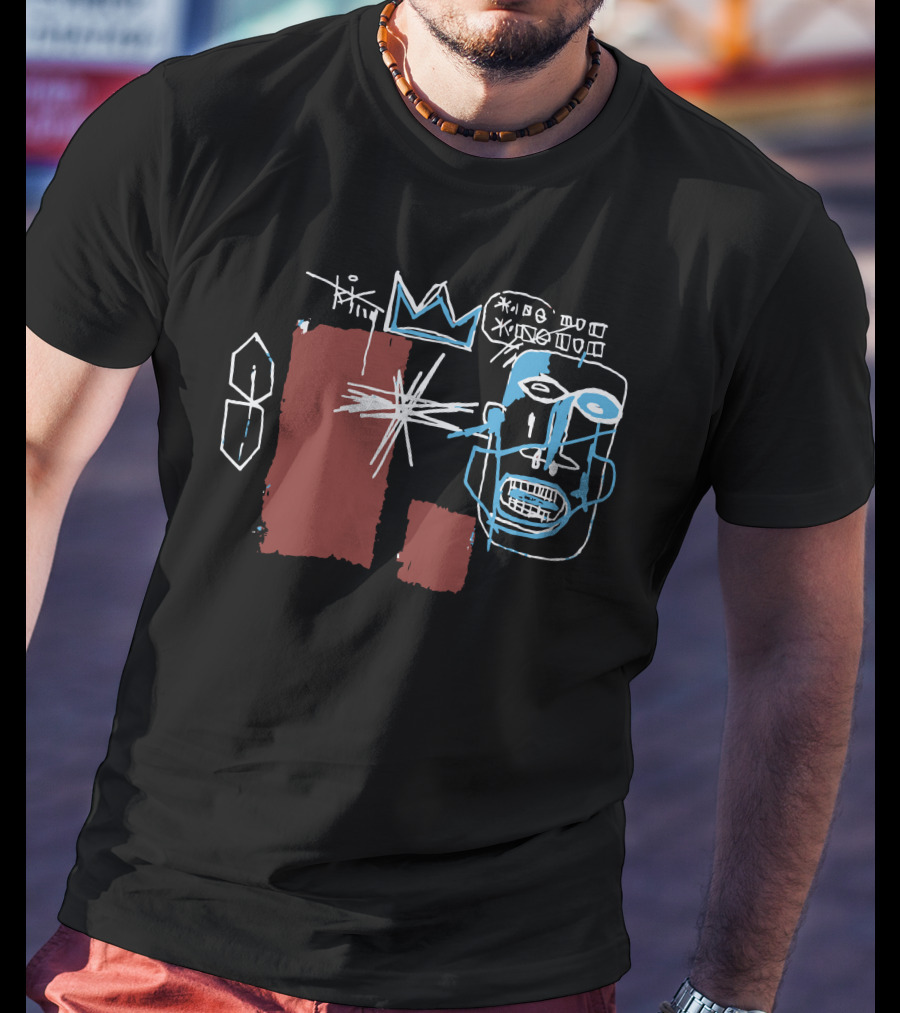 Louis Tomlinson Converse Basquiat Crown Face Sketch T-Shirt