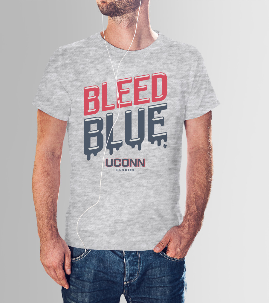 BLEED BLUE UCONN HUSKIES T-Shirt