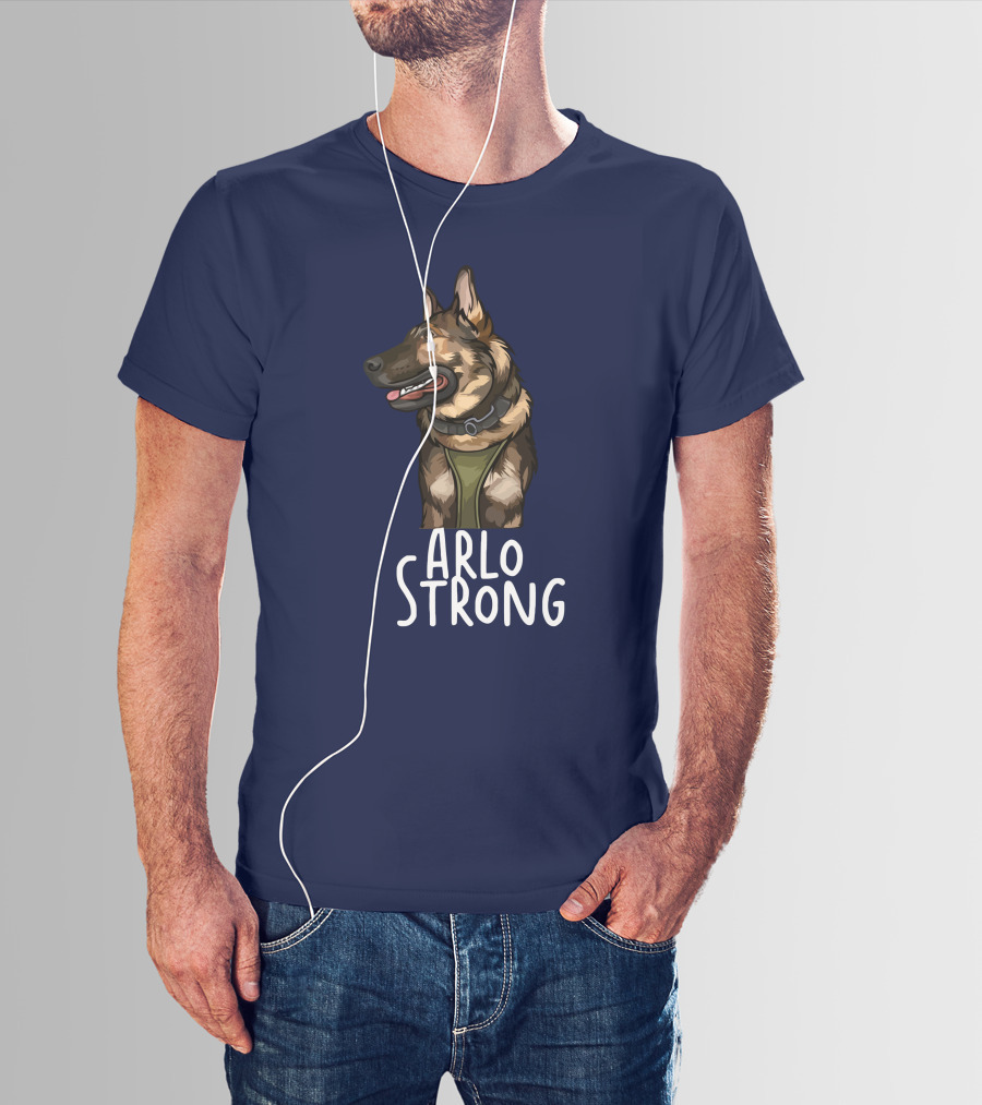 Arlo Strong German Shepherd Drawing T-Shirt