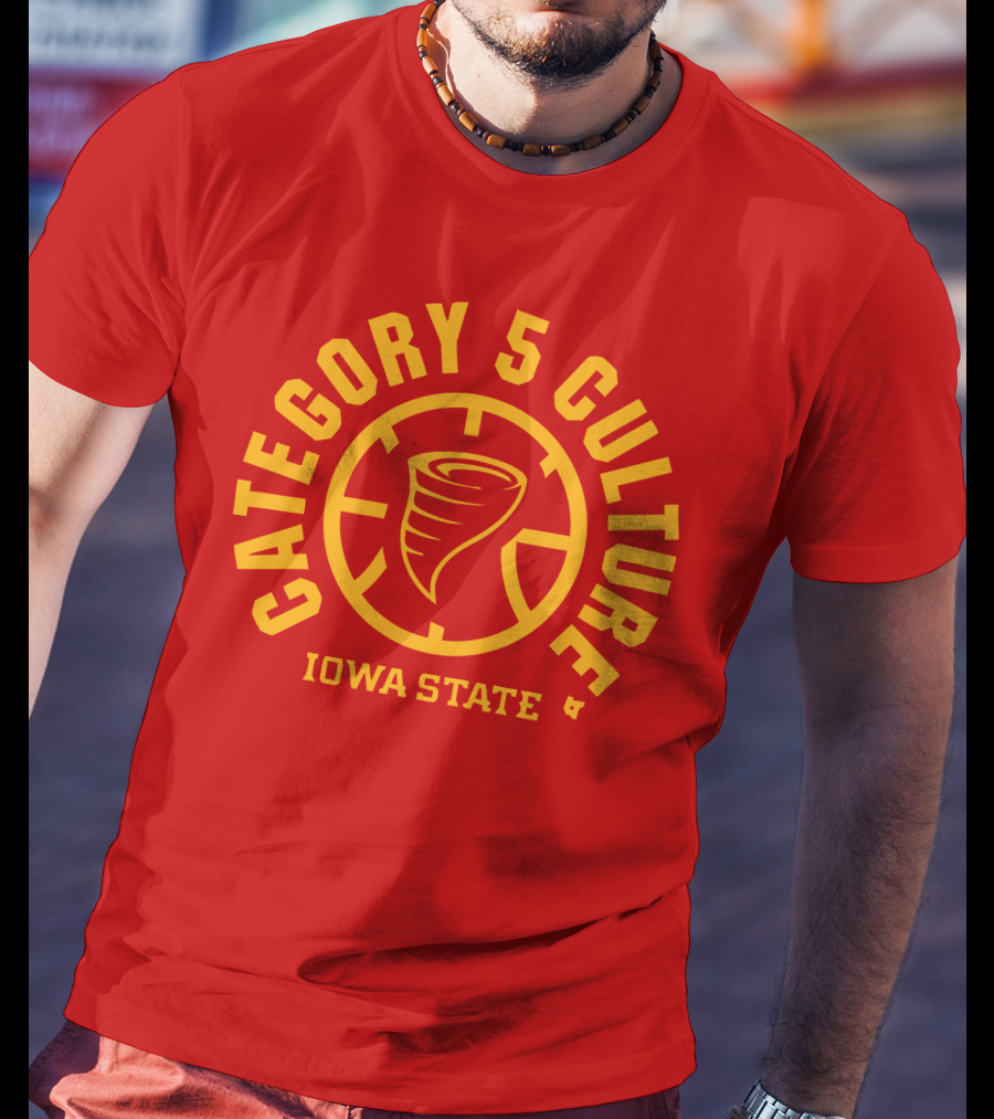 Iowa State Cyclones Category 5 Culture Tornado Emblem T-Shirt