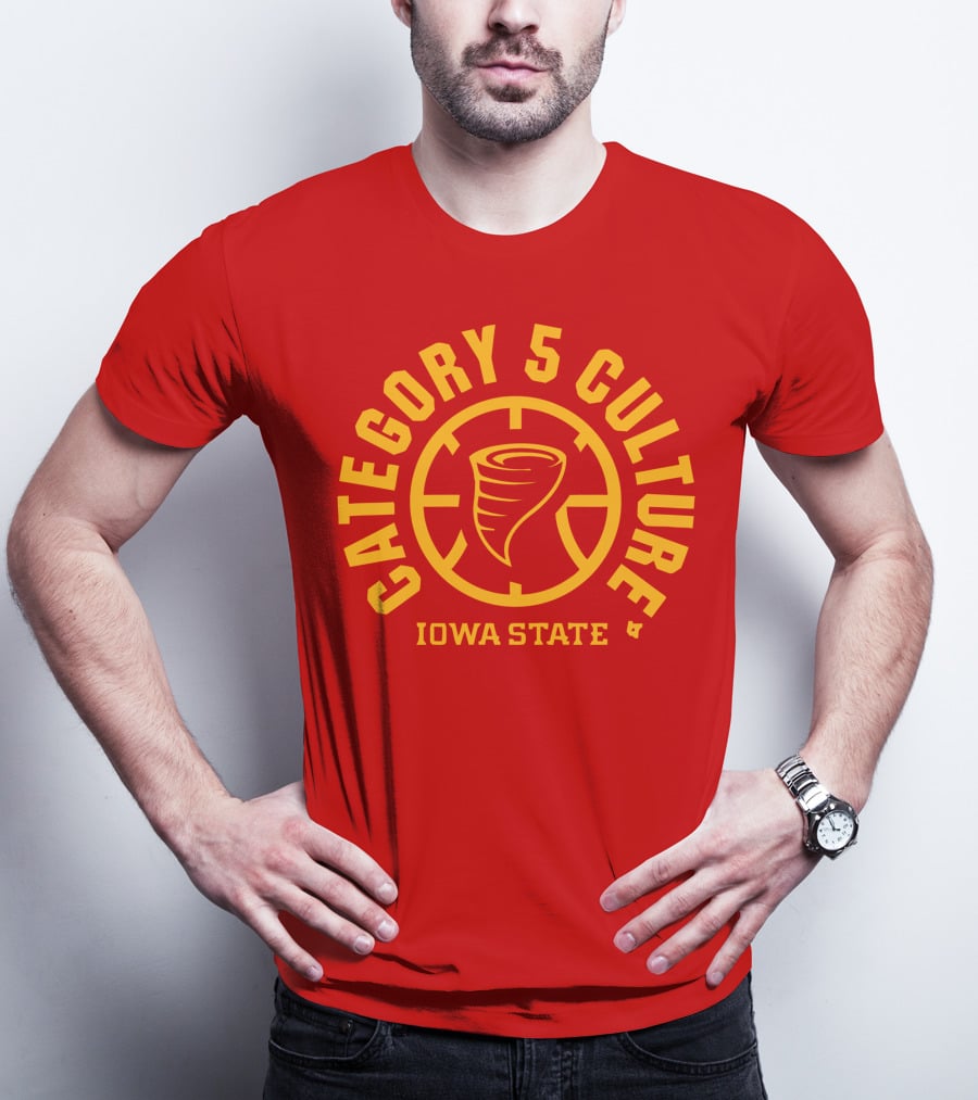 Iowa State Cyclones Category 5 Culture Tornado Emblem T-Shirt