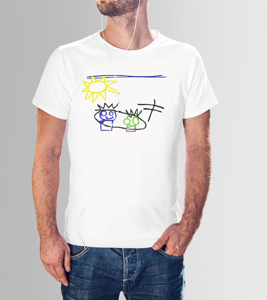 Russell Westbrook Son Childlike Drawing Sun And Figures T-Shirt