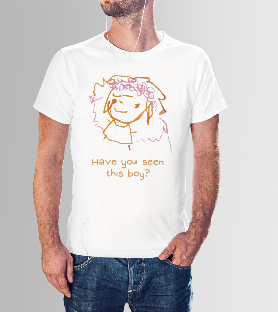 Have You Seen This Boy Floral Crown Sketch T-Shirt