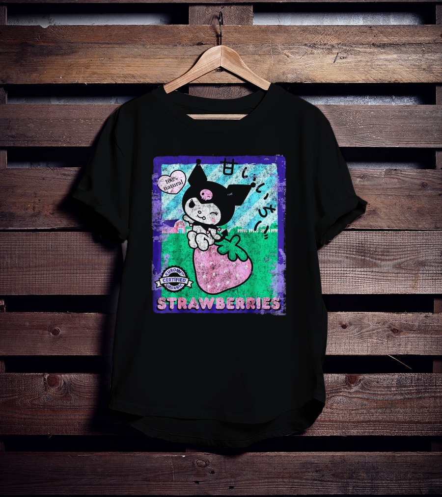 Kuromi Certified Organic 100% Natural Strawberries T-Shirt
