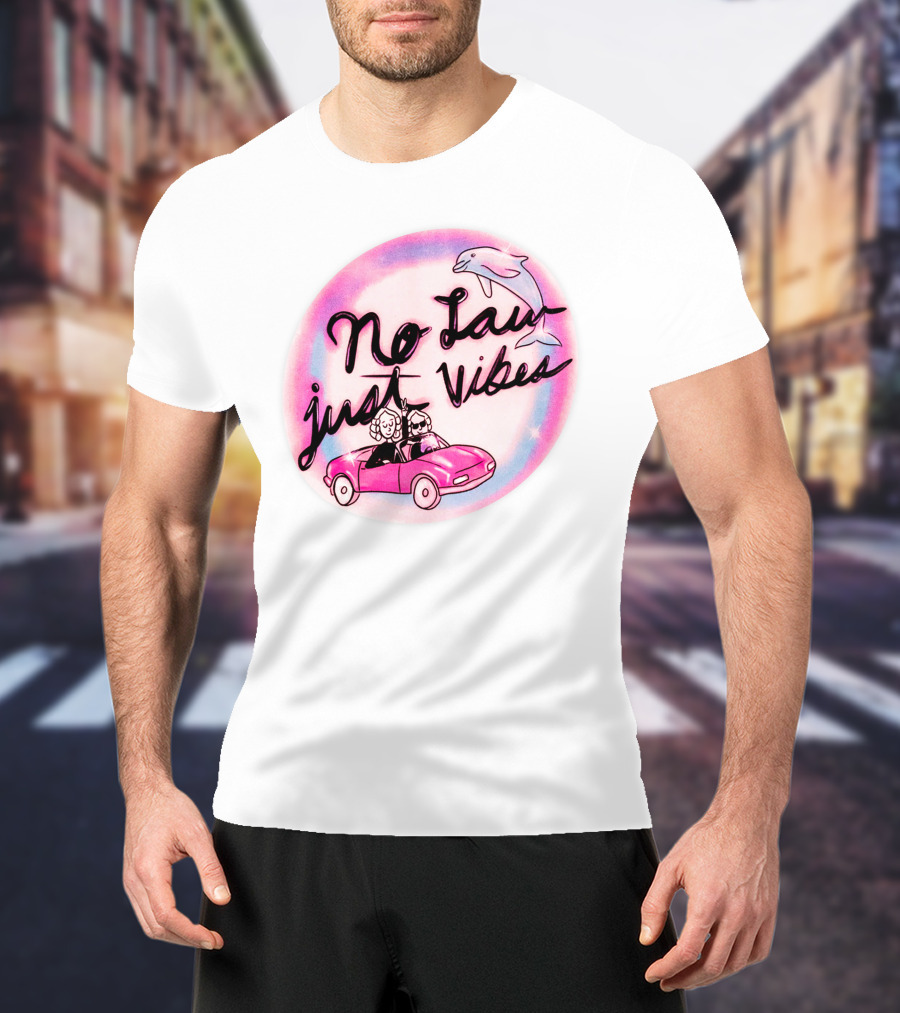 Strict Scrutiny No Law Just Vibes Dolphin Car Adventure T-Shirt