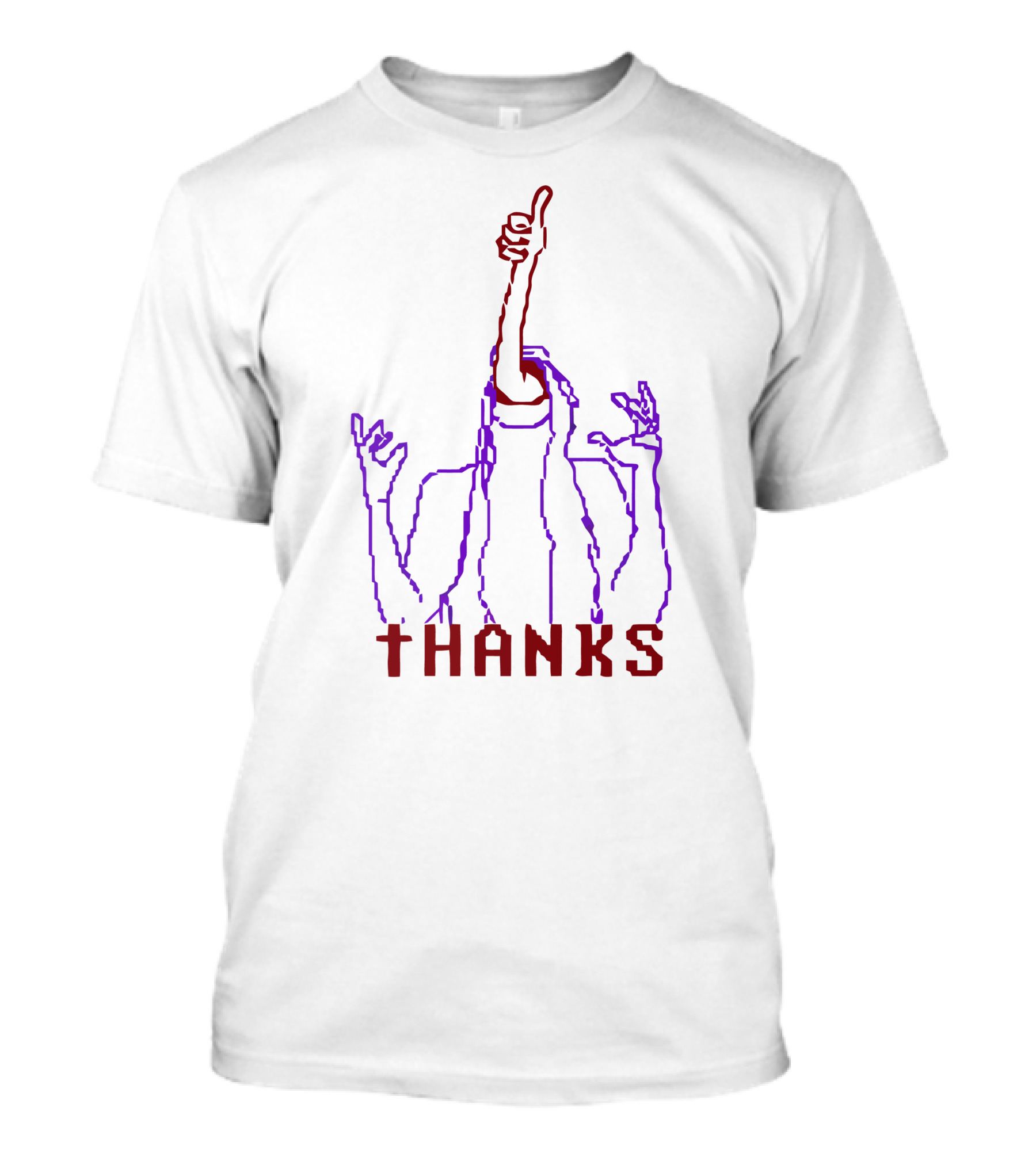 Thanks Faith All Endings And All Deaths Thumbs Up Outline T-Shirt