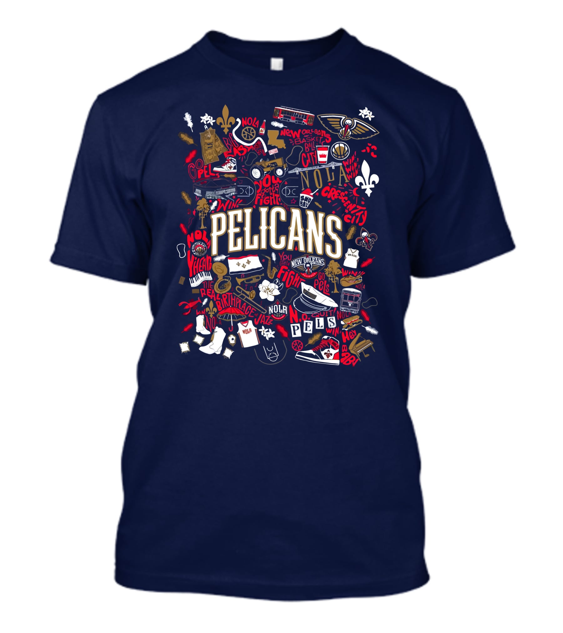 Pelicans NOLA Opening Night Smoothie King Fleur-de-Lis New Orleans Jazz Basketball T-Shirt