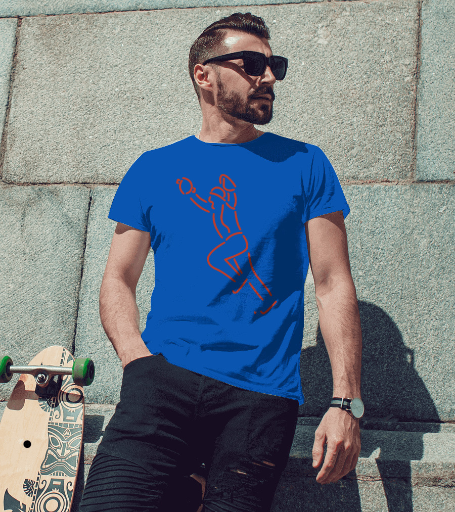 The Kid Neon Baseball Catch Line T-Shirt