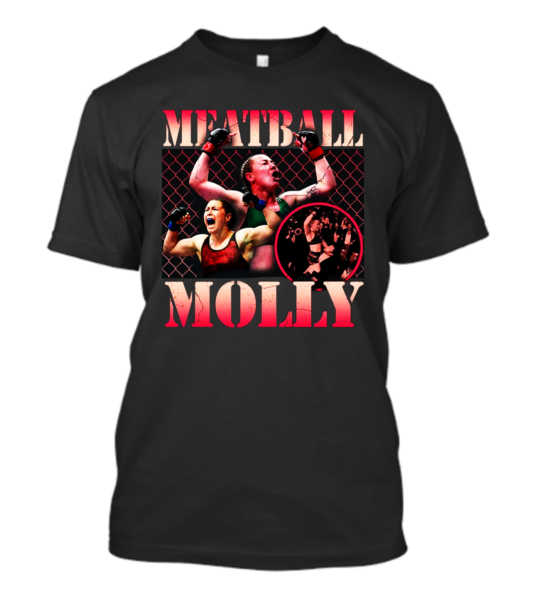 Meatball Molly Red Octagon Victory Celebrations T-Shirt