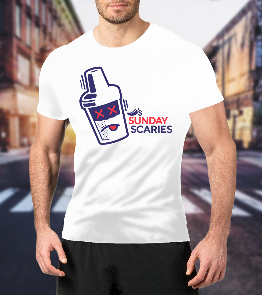 Chili's Sunday Scaries Drink Shaker Icon With Fun Expression T-Shirt