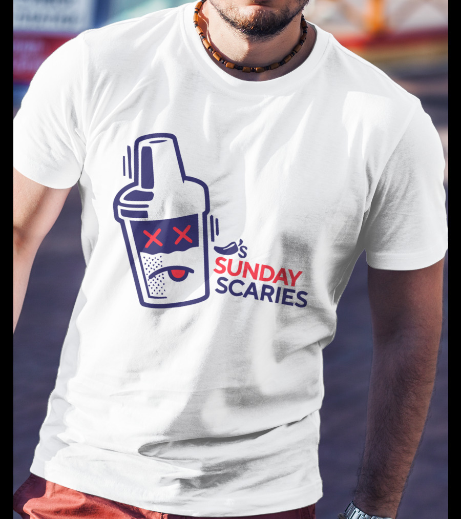 Chili's Sunday Scaries Drink Shaker Icon With Fun Expression T-Shirt