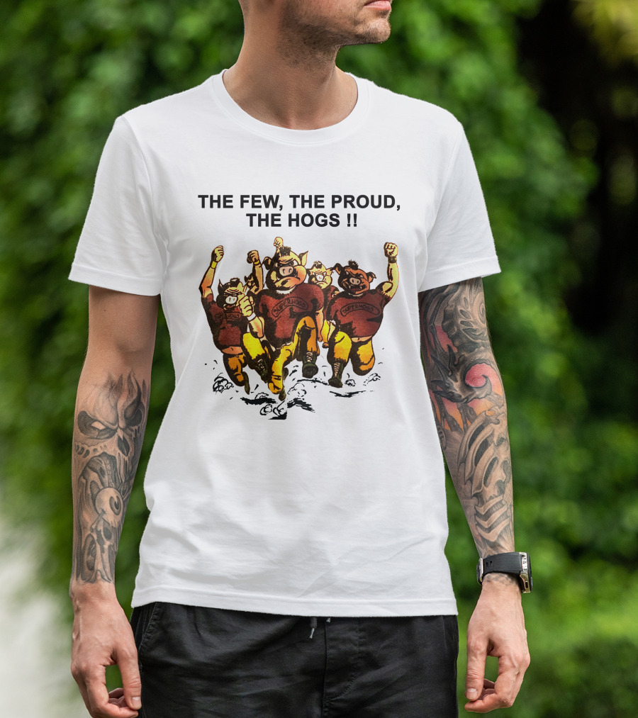 The Few The Proud The Hogs Superhogs Running Cartoon Group T-Shirt
