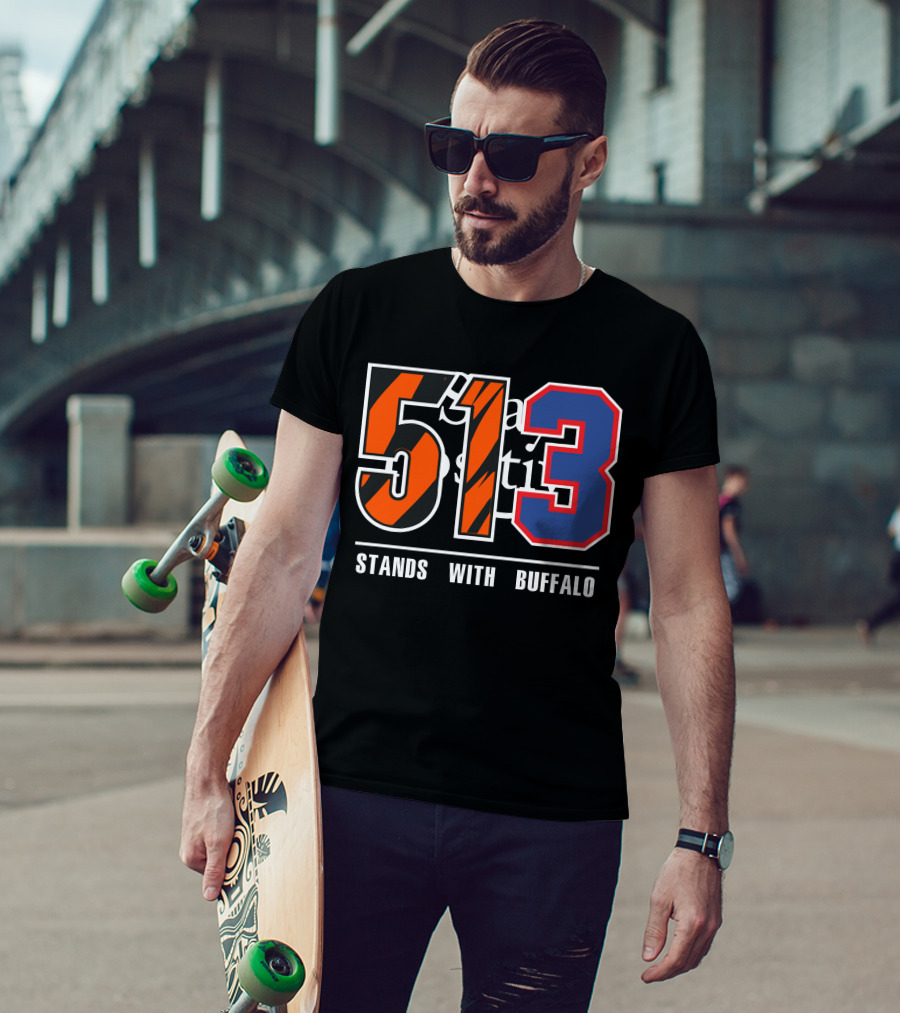 513 Stands With Buffalo Bengals 513 Meaning T-Shirt