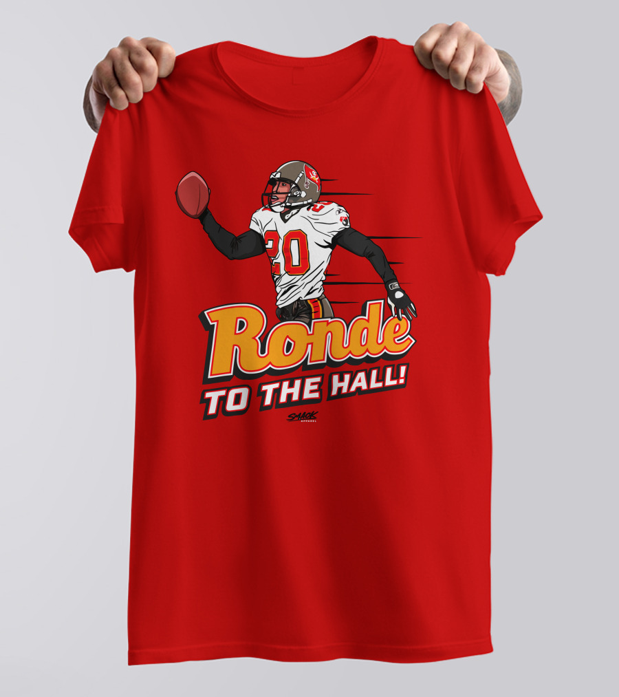 Ronde Barber Tampa Bay Buccaneers Hall Of Fame T-Shirt