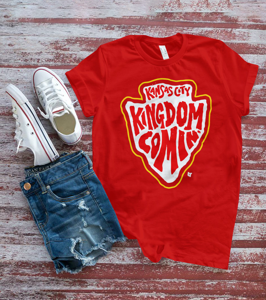 Kansas City Kingdom Comin' Red Shield T-Shirt