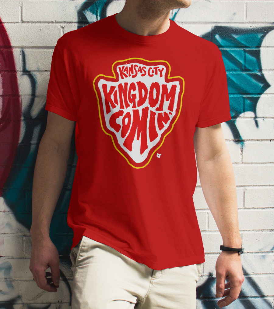 Kansas City Kingdom Comin' Red Shield T-Shirt