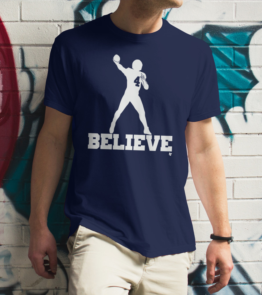 Dak Prescott Number 4 Believe Football T-Shirt