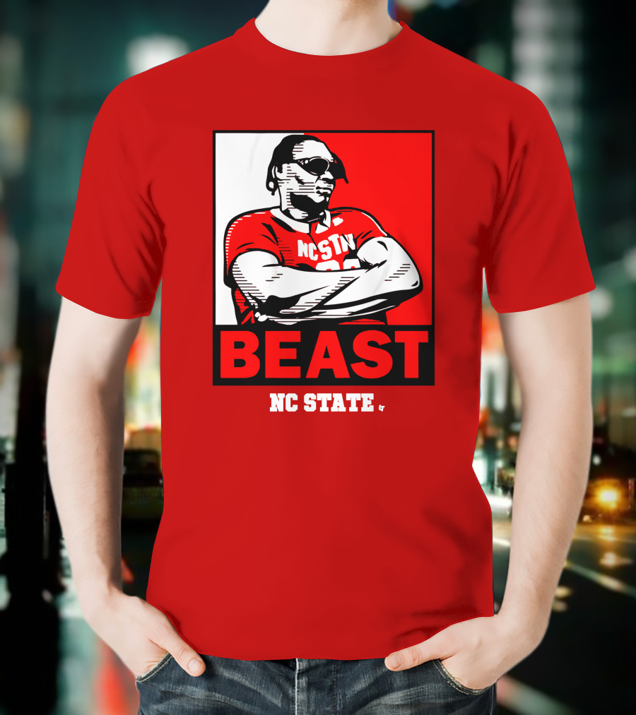 NC State Basketball DJ Burns Beast Shades T-Shirt