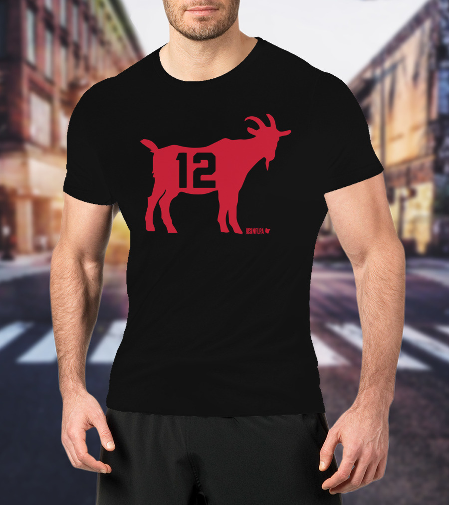 Tom Brady 12 NFLPA Goat T-Shirt