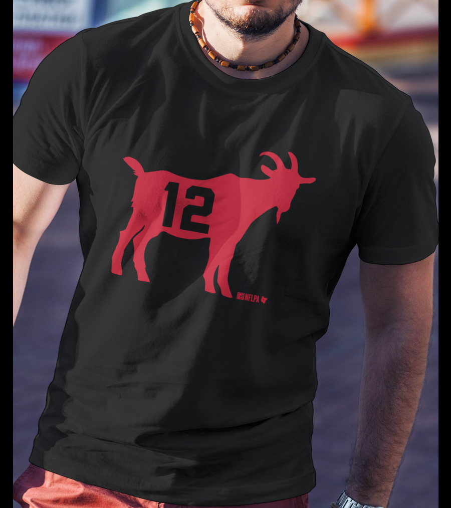 Tom Brady 12 NFLPA Goat T-Shirt