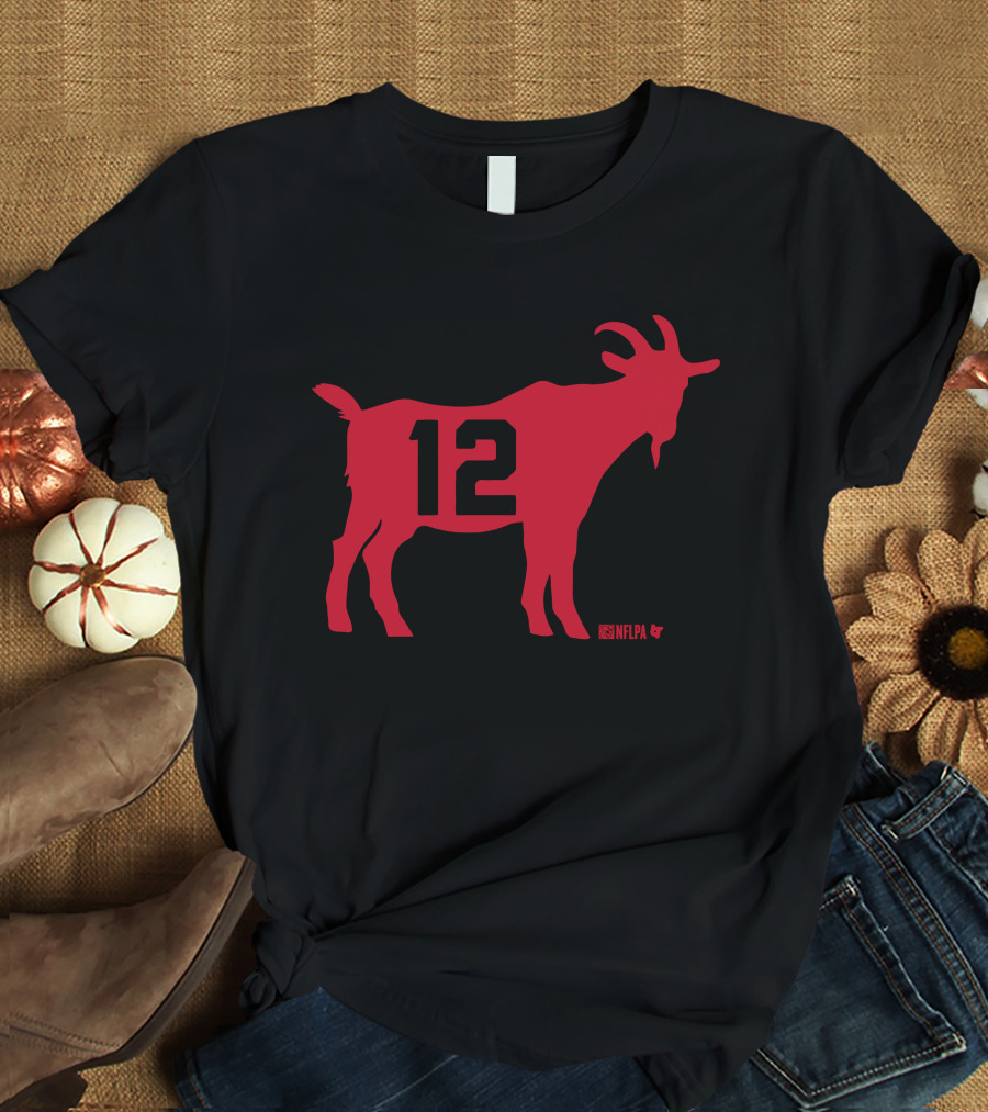Tom Brady 12 NFLPA Goat T-Shirt