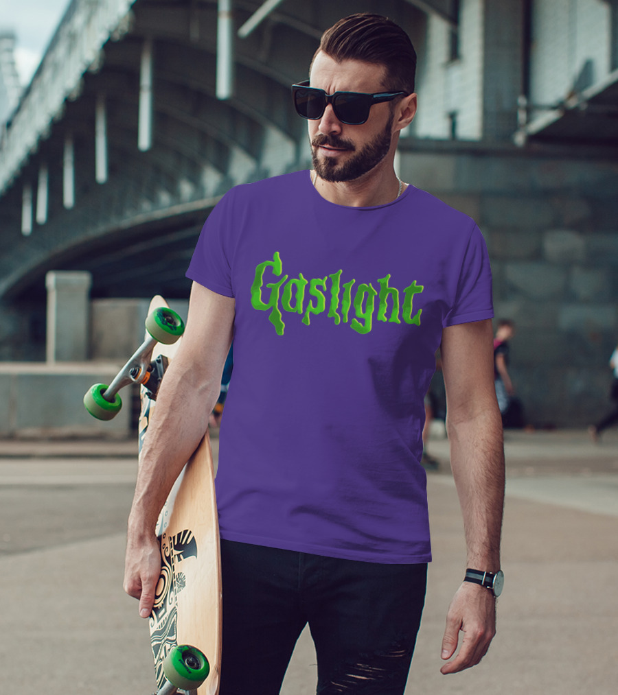 Gaslight Green Slime Retro Gothic Typography T-Shirt