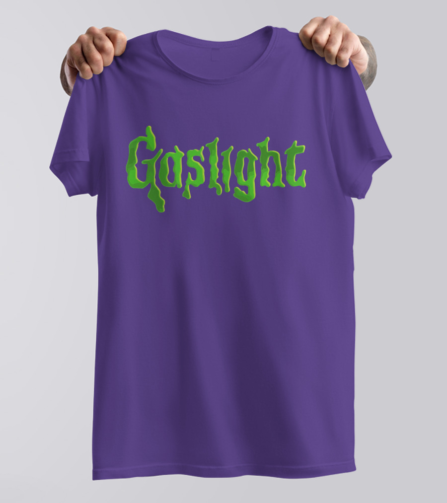 Gaslight Green Slime Retro Gothic Typography T-Shirt