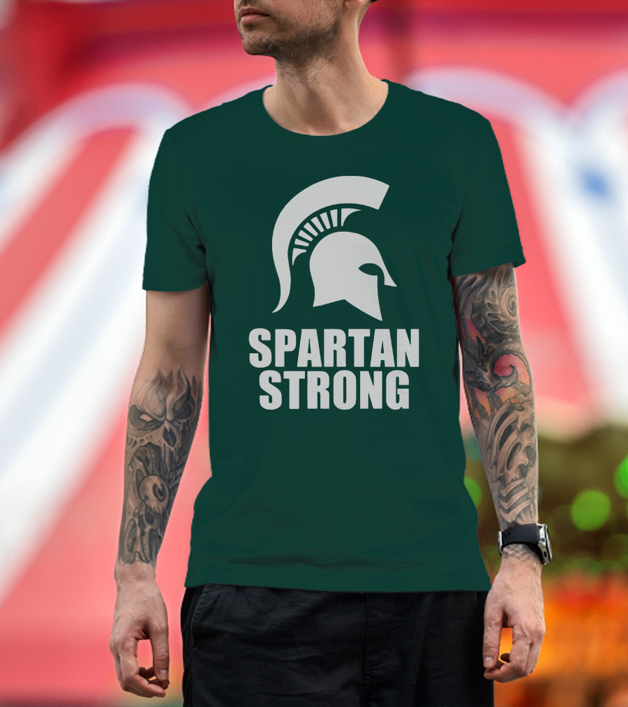 Spartan Strong MSU Helmet T-Shirt