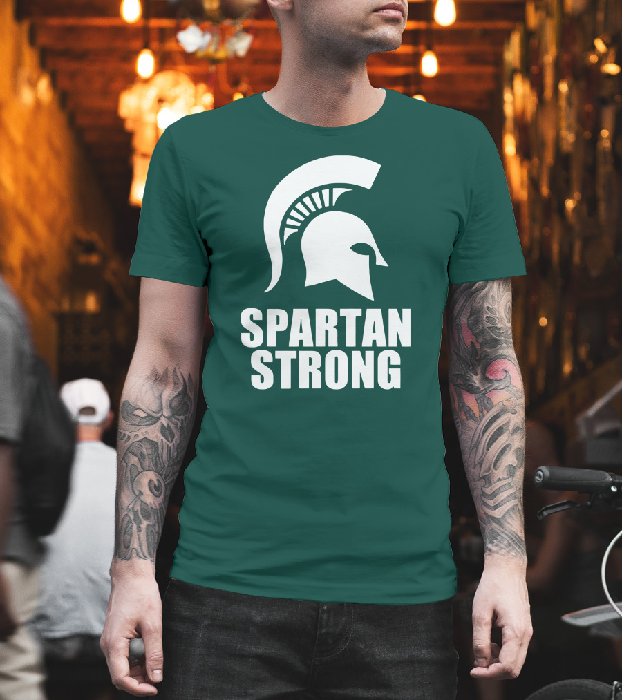 Spartan Strong MSU Helmet T-Shirt