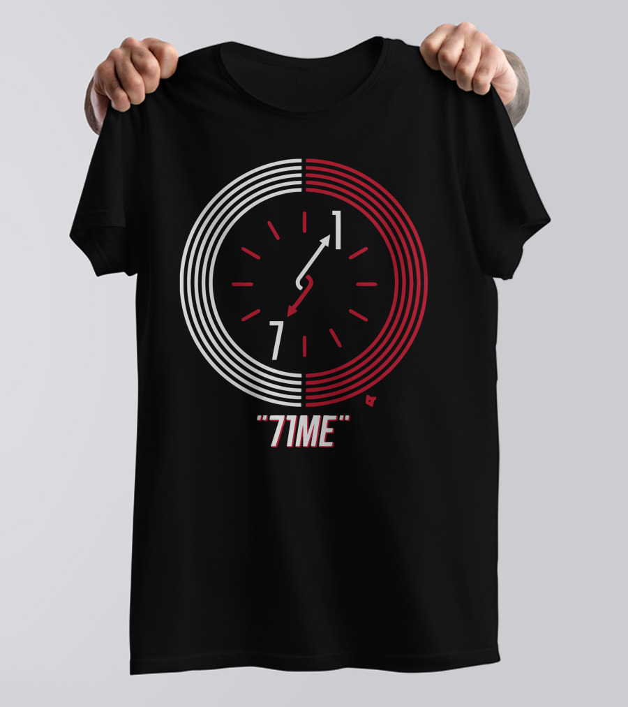 71ME Clock Countdown Red And White Dial T-Shirt