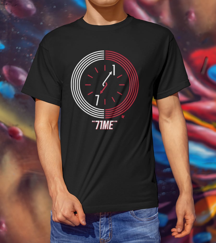 71ME Clock Countdown Red And White Dial T-Shirt