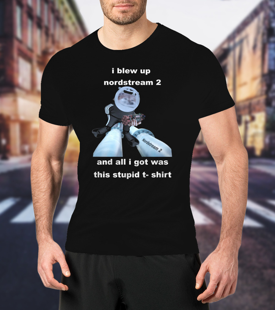 Nafo Nordstream 2 Meme With Character анд Stripes T-Shirt