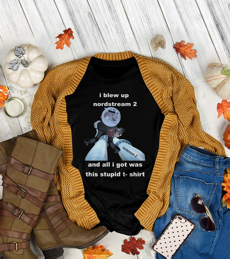 Nafo Nordstream 2 Meme With Character анд Stripes T-Shirt