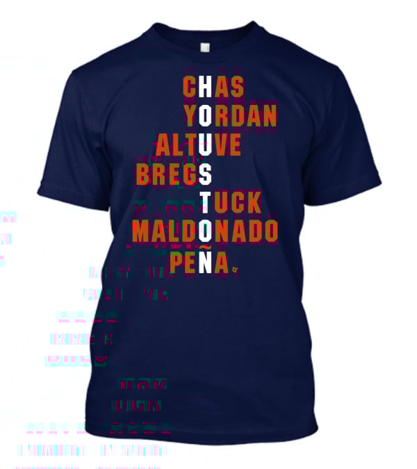 Houston Chas Yordan Altuve Bregs Tuck Maldonado Peña Names T-Shirt