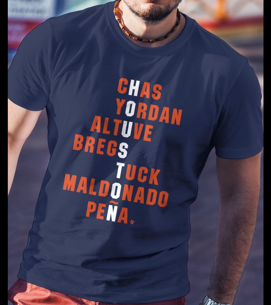 Houston Chas Yordan Altuve Bregs Tuck Maldonado Peña Names T-Shirt