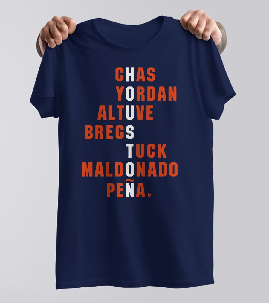Houston Chas Yordan Altuve Bregs Tuck Maldonado Peña Names T-Shirt