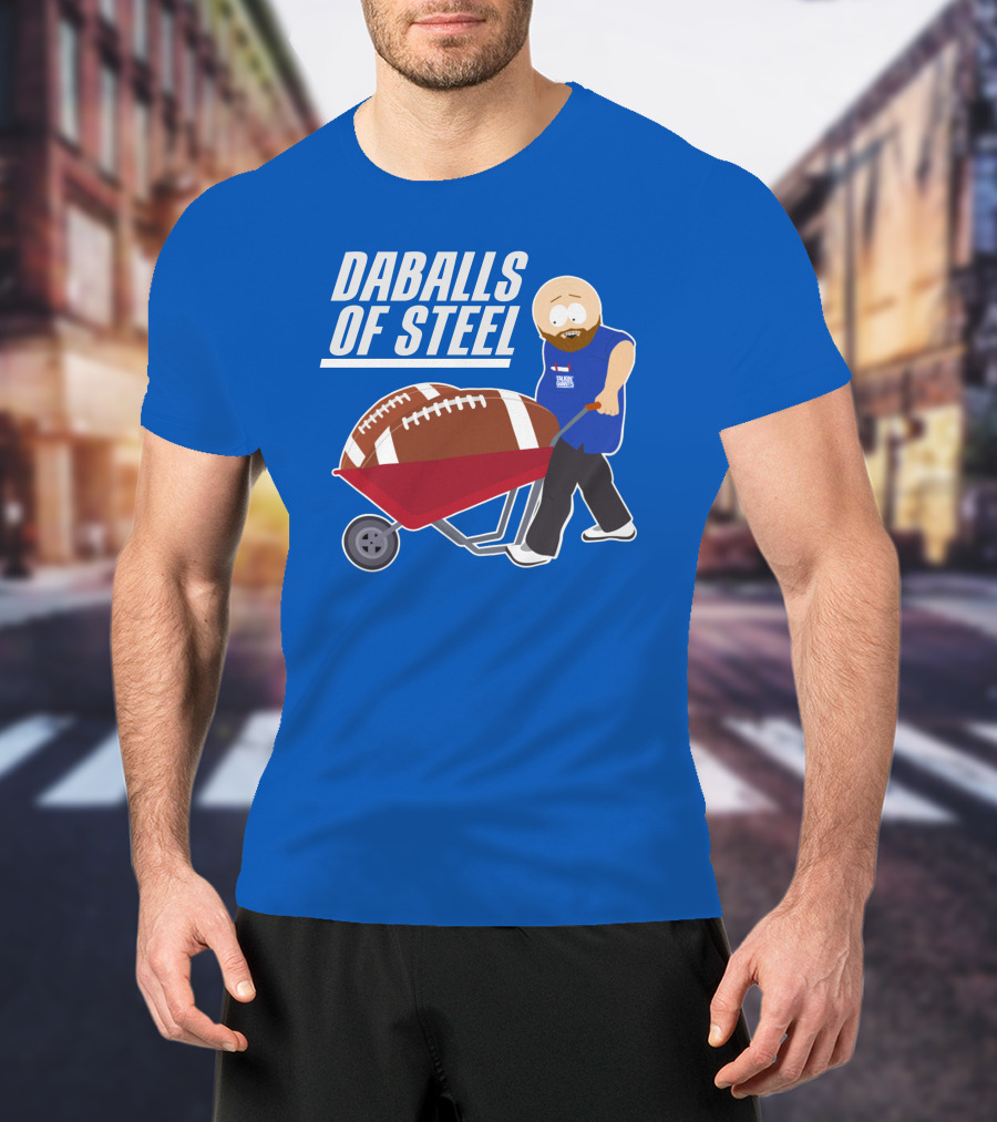 Daballs Of Steel Wheelbarrow Football Carrying Soccer Player T-Shirt